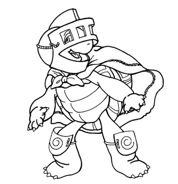 coloriage Franklin se deguise en gladiateur